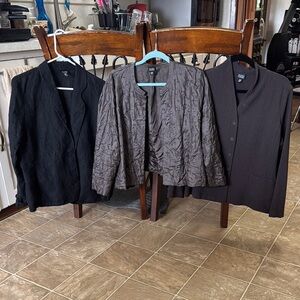 Eileen Fisher Black and Brown Jackets